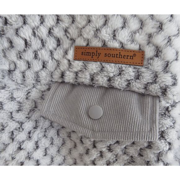 New Simply Southern Sherpa Cozy Pullover Jacket T-Snap Gray XL - Picture 3 of 7